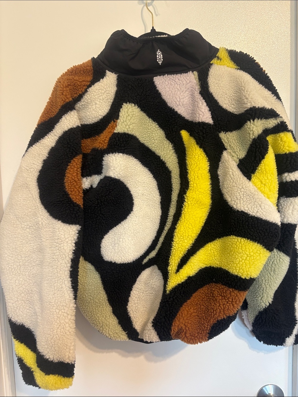 Free People Fleece Multicolor Sherpa Zip Jacket - Picture 5 of 8